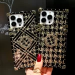 Luxury Square Phone Case for iPhone 14 15 Pro Max 12 13 Mini 11 8 7 Plus iPhone XR XS X Iphone15 Iphone14 Original Woman Cover