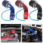 76mm 3Inch Car Air Filter Hose Set Air Intake System Parts With Auto Fasteners Rings Aluminum Automotive Accessories Universal