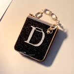 Fashion Bracelet Diamond letter D Glitter Phone case For Samsung Galaxy Z Flip 5 4 3 Chain Cover