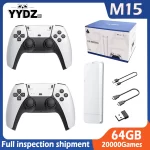 M15 Game Stick Mini TV Handheld Game Console Wireless Gamepads Video Game 64G 20000+ Retro Game HD Output Two-player for PS1 Etc