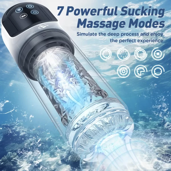 Automatic Thrusting Rotating Male Masturbator Licking Stroker Sucking Blowjob 100% Waterproof Pennis Pump Adult Sex Toys For Men - Image 2