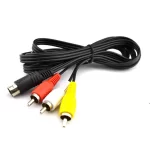 3RCA 9 pin Audio Video AV Cable for Sega Genesis Mega Drive MD 2 3