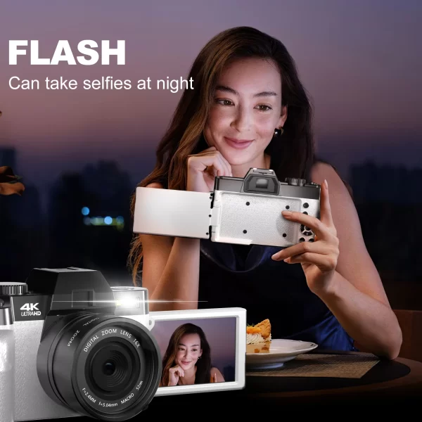 NBD Compact Digital Photography Camera 4K WIFI Web Cam Vintage Vlog Video Recorder YouTube48MP Camcorder 16X Digital Zoom Camera - Image 3