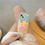 Cute Cartoon Rabbit With Ice Cream Design For iPhone 11 12 13 14 15 Pro Max Silicone Soft Protective Cover For Apple iPhone Gift