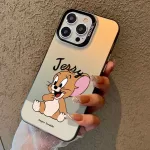 Tom And Jerry Lovely Cartoon Happy Jerry Baby Phone Case For iPhone 15 14 13 12 11 Pro Max 7 8Plus XS Max XR Y2K Cute Back Cover