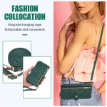 Long Lanyard Flip Leather Zipper Crossbody Case for IPhone 15 14 13 12 11 Pro Max XS XR SE2022 8 7 Plus Wallet Multi Card Cover