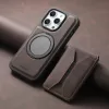 Leather Wallet Bags Phone Case for iPhone 16 15 14 Pro Max 13 12 Detachable Magnetic Adsorption Card Bag 360 Rotating Ring Stand