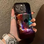 Colorful Spade Ace Poker Cards Phone Cases IPhone 15 14 13 12 11 Pro Max 7 8 Plus X XR XS MAX Durable Dirt Resistant