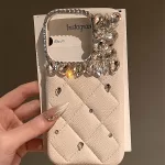 Luxury Designer Glitter Diamond Case for iPhone 15 Pro Max 16 Bling Rhinestone Gift Cover for iPhone 13 14 16 Pro Max 11 12 Pro