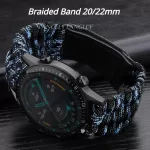 Nylon Strap Outdoor Sport Braided Band for Samsung Galaxy Watch 3/4 40mm 44mm Classic 46mm 42mm Bracelet for Huewei Watch GT 2/3