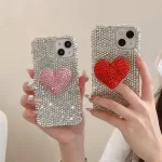 Luxury Flashing Diamond Three-dimensional Desktop Stand Mobile Phone Case for IPhone 16 Pro Max 16 15 14 13 12 ProMax Phone Case