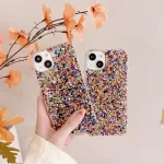 Fashion Luxury Gold Foil Glitter Silicone Phone Case For Iphone 11 12 13 14 Pro MAX X XR XS SE 7 8 Plus Bumper Back Cover Capa