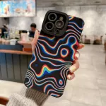 Fashion Illusion Line Phone Case For iPhone 11 12 13 14 15 16 Pro Max Plus X XR XS Max 7 8Plus Shockproof Soft Cover TPU Shell