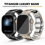 Titanium Men Bracelet for Apple Watch Ultra 2 49mm Series 10 9 8 7 46mm 45mm Watchband Luxury Band for iWatch 6 5 Se 44mm Strap