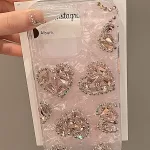 For iPhon15 Pro Max Case Luxury Glitter Diamond Heart Bling Rhinestones Shiny Shell Cover for iPhone 13 14 Plus 16 11 12 Pro Max