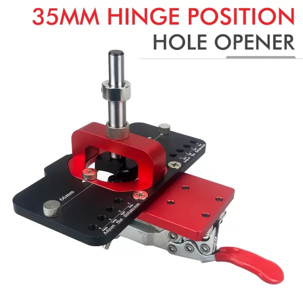 35MM Aluminum Alloy Hinge Boring Hole Drill Guide Hinge Jig with Clamp For Woodworking Cabinet Door Installation Woodwork Tools - Image 2