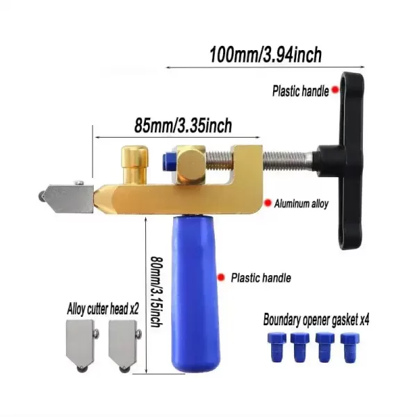 Professional 2-in-1 Ceramic & Glass Tile Cutter Portable Construction Hand Tool for Perfect Cuts Hand Held Tile Cutter - Image 6