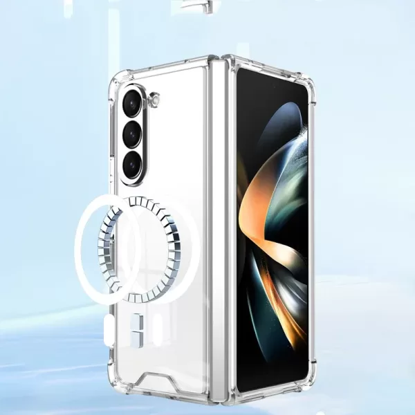 Clear Shockproof Magnetic case For Samsung Galaxy Z Fold 5 4 3 2 5g For Magsafe Fold 5 Phone Case Magnetic Cover Funda Capa - Image 2