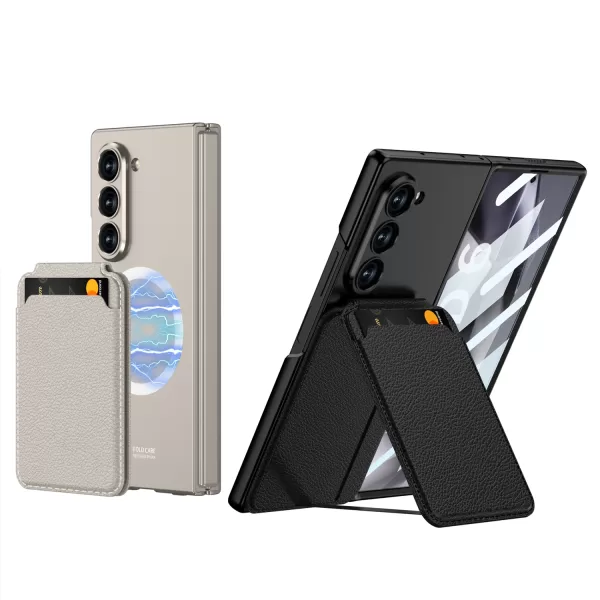 Ultra Thine Hard PC Phone Cover For Samsung Galaxy Z Fold 6 Case with Screen Protector Magnetic Card Slot Bracket - Image 2