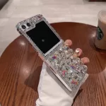 For Samsung Galaxy Z Flip 4G 6 5 4 3 5G DIY Fashion Hot 3D Bling Glitter Crystal Diamond Perfume Bottle Hard Clear Case Cover