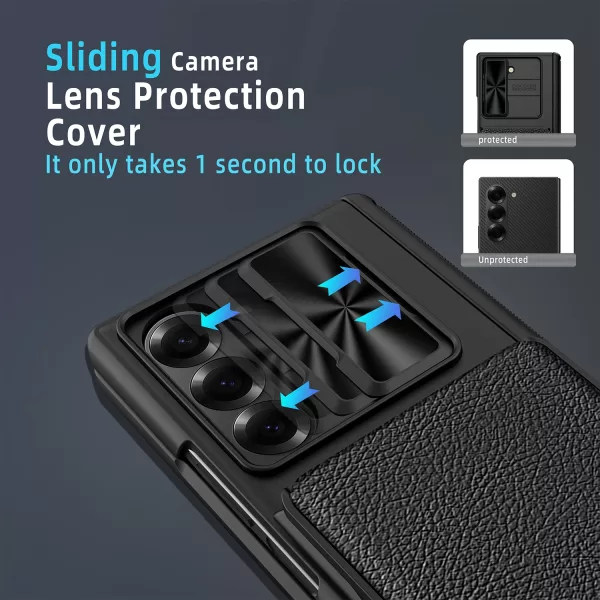 Hard PC Shockproof Hinge Protection Phone Cover for Samsung Galaxy Z Fold 6 Case with Screen Protector Card Bag - Image 6