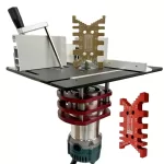 Woodworking Router Lift System and Aluminum Top Plate for 65mm Diameter Motors Workbench Trimmer Engraving Machine DIY Tools