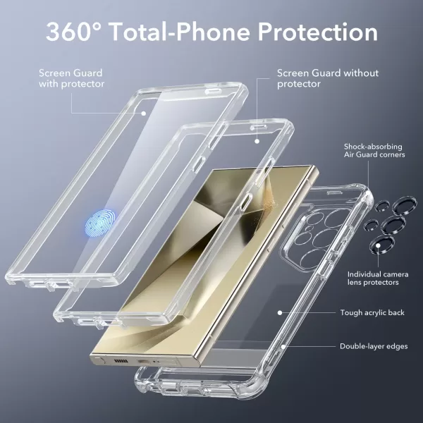 ESR for Galaxy S24 Ultra Kickstand Case for S24 Ultra Full-Coverage Military-Grade Protection, Heavy Duty Shock Armor Case Set - Image 3