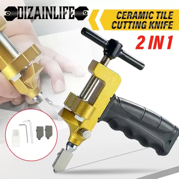 High Quality 2 in 1 Diamond Tile Glass Cutter Professional Ceramic and Porcelain Cutting Manual Multifunction Hand Tool Home DIY