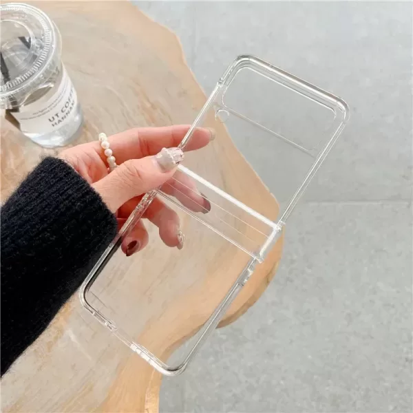 Clear Phone Case For Samsung Galaxy Z Flip 6 5 4 3 5G Hinge Plastic Back Cover - Image 6