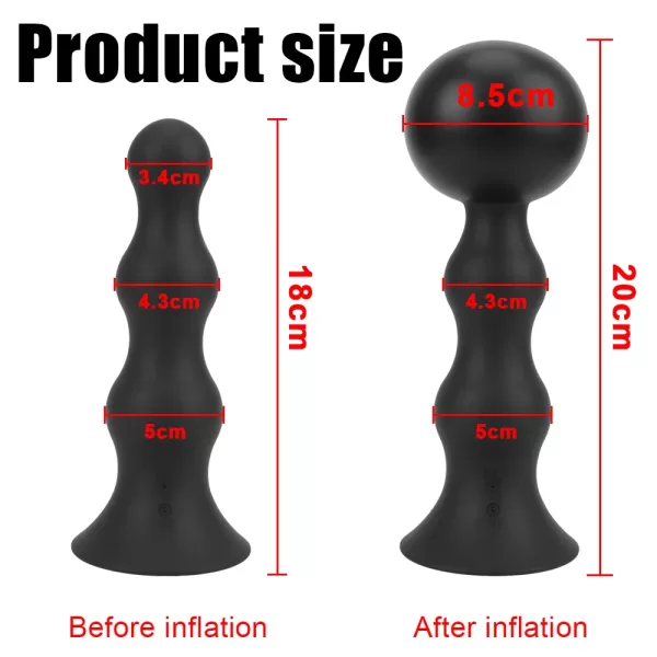 Electric Inflatable Butt Plug Anal Beads Vibrators For Women Dildo Vaginal Dilator Female Masturbator Sex Toy Men Erotic Product - Image 5