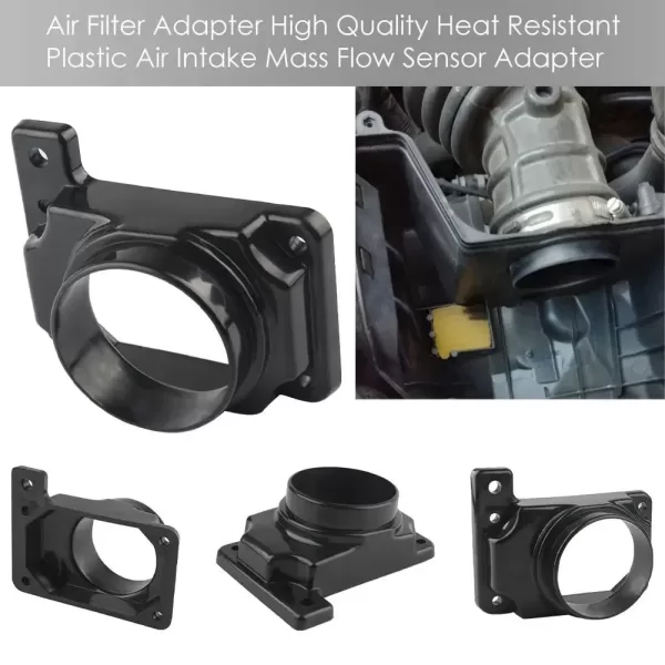 76MM Air Flow Sensor Intake Filter Adapter Plate Black For Mitsubishi Lancer Montero Galant Dodge Chrysler 2.0 2.4L 2002-2006 - Image 3