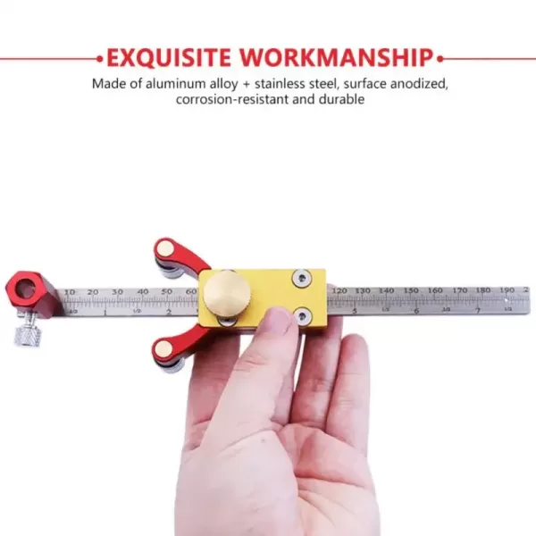 3 in 1 Woodworking Straight-line Arc Altimetry Scriber Ruler Parallel Marking Tools Adjustable Wheel Marking Gauge DIY Wood Work - Image 5