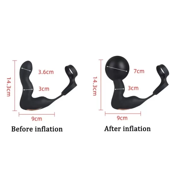 Huge Inflatable Anal Dildo Vibrator Remote Control Prostate Massager With Ring Vibrating Big Anal Expansion Sex Toys For Man Gay - Image 6