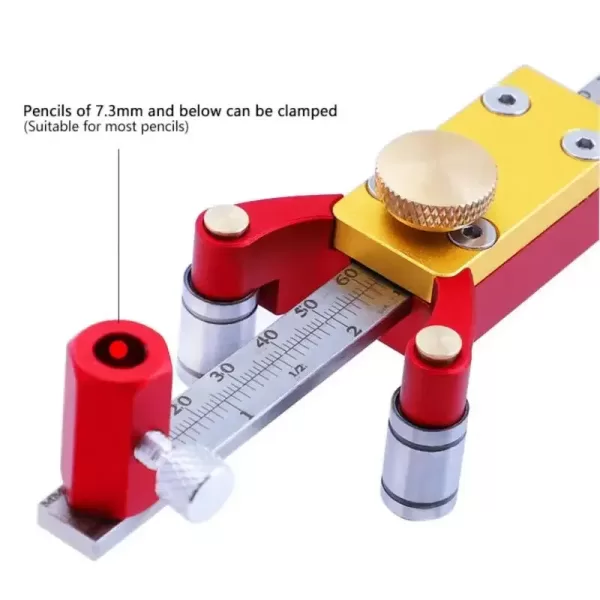 3 in 1 Woodworking Straight-line Arc Altimetry Scriber Ruler Parallel Marking Tools Adjustable Wheel Marking Gauge DIY Wood Work - Image 4