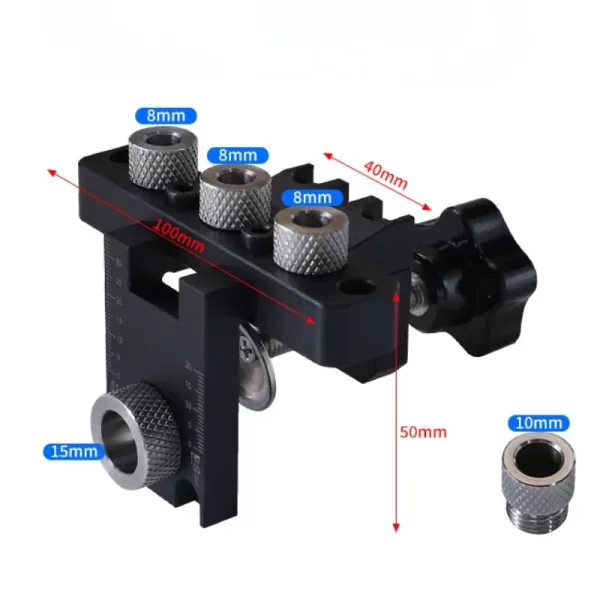 Adjustable Doweling Jig Woodworking Pocket 3 in 1 Hole Jig 8MM 10MM Bushes Drilling Guide Locator Puncher Tools Best Dowel Jig - Image 6