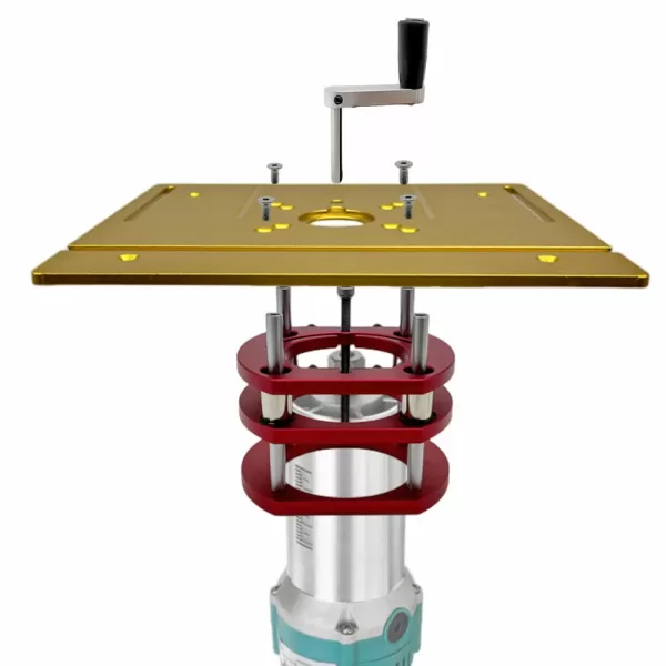 Router Lift Kit W/ Aluminum Router Plate for 65mm Diameter Motors Woodworking Router Table Workbench Trimmer Engraving Machine - Image 3