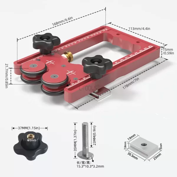 Fast Table Saws Pressing Feeder Guide Board Fixing Bearing Wheel for T Tracks Fence Woodworking Bearing Feeding Roller Feeder - Image 6