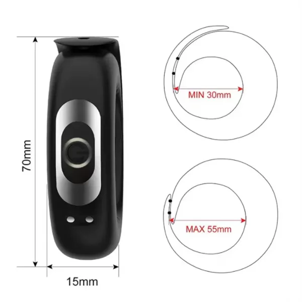 Penis Ring Vibrator Adjustable Vibrating Ring Delay Ejaculation Enlargement Erection Masturbator Adult Sex Toy For Men - Image 3