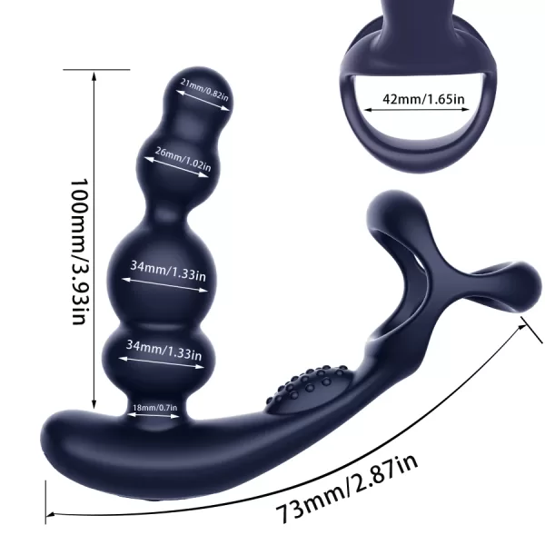 Remote Control Male Prostate Massager Vibrator 360°Rotate Toy Vibrator Ring Plugs Masturbator dildo Anal Butt Sex Plug Wearable - Image 2