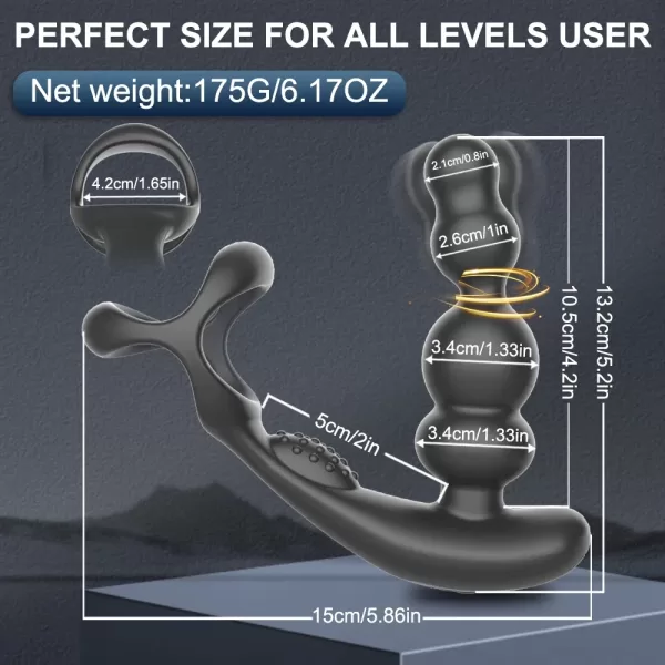 Remote Control Male Prostate Massager Vibrator 360°Rotate Toy Vibrator Ring Plugs Masturbator dildo Anal Butt Sex Plug Wearable - Image 3