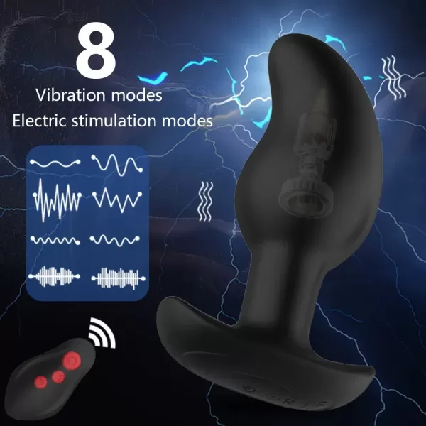 Male Electric Shock Pulse Prostate Massager Anal Vibrator Female Dildo Anal Big Silicone Butt Plug Adult Sex Toys For Men Women - Image 2