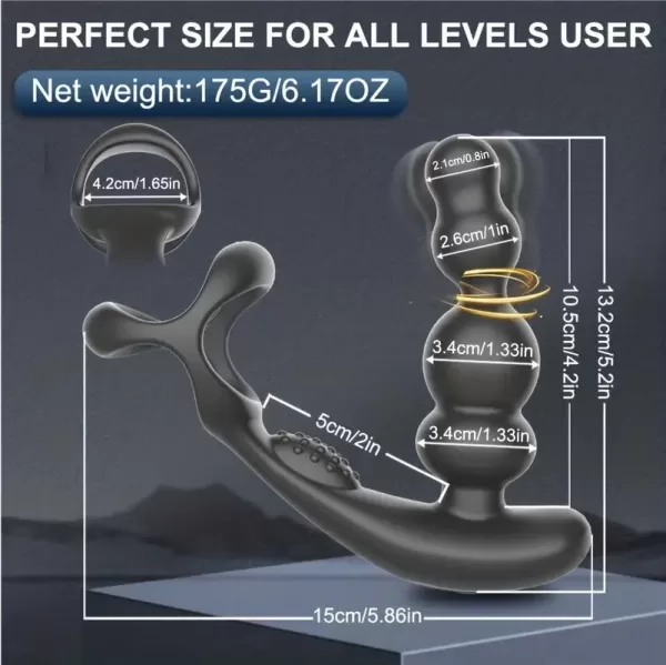 Male Anal Plugs 360° Rotate Prostate Massager Masturbator Vibrators Penis Ring Butt Plugs Vibrator Wireless APP Control Sex Toys - Image 3