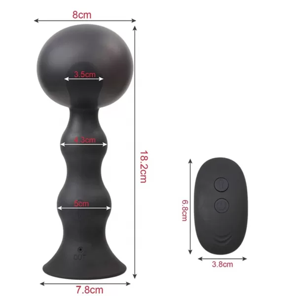 Anal Vibrator Inflatable Butt Plug Remote Control Prostate Massager With Automatic Inflation And 10 Vibrating Mode Anal Sex Toys - Image 5