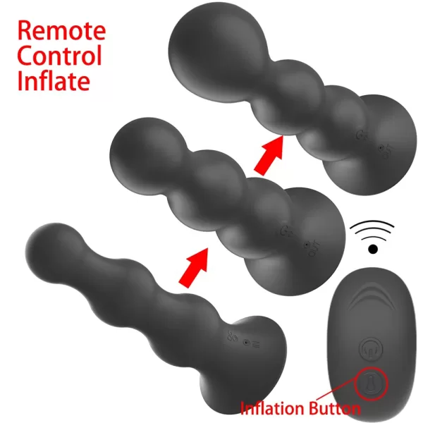 Anal Vibrator Inflatable Butt Plug Remote Control Prostate Massager With Automatic Inflation And 10 Vibrating Mode Anal Sex Toys - Image 4