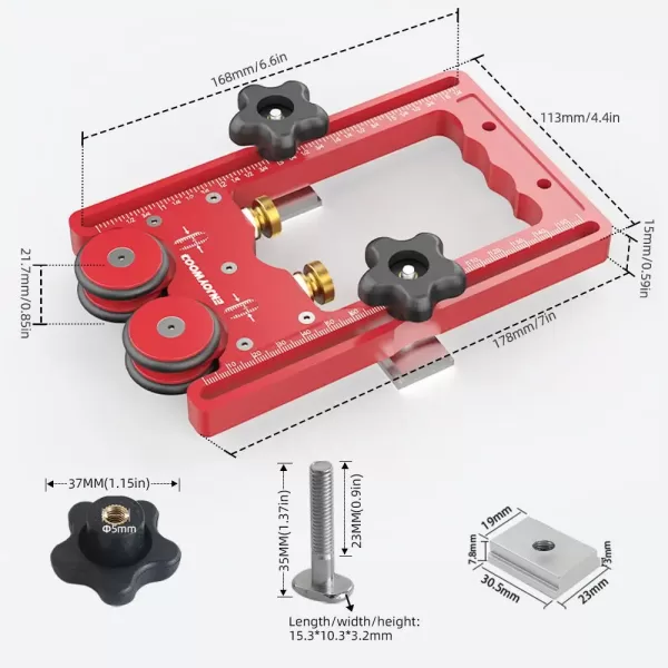 Enjoywood One-Way Double Wheel Woodworking Baffle Compact Lightweight Design Precision Tool for Seamless Woodwork - Image 3