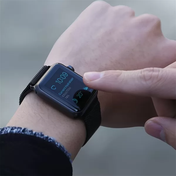 Magnetic Stainless Steel Mesh Band for Apple Watch 42/44mm - Secure Locking Clasp, Durable & Stylish Replacement Strap - Image 4