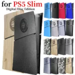 Premium ABS Replacement Shell Anti-Scratch Faceplate with Cooling Vents Protective Shell Cover for PS5 Slim Digital/Disc Edition