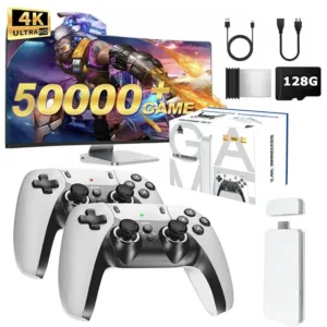 4K TV Game Stick M15 Video Game Console Built-in 40000+/50000 Games 128G Handheld Game Player Wireless Controller Retro Gamepad