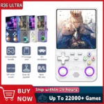 2025 New R36 ULTRA Open Source Video Game Console Linux System4.0inch IPS Handheld Game 64G 20000+ Games Retro Pocket Player
